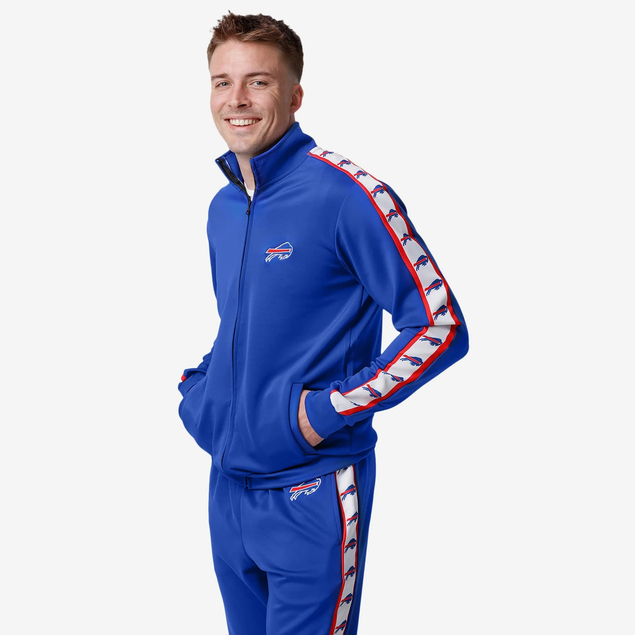 Buffalo Bills Stripe Logo Track Jacket | FOCO inc