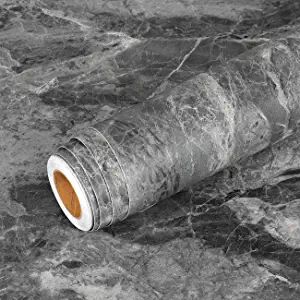 Livelynine 15.8X197 Inch Charcoal Peel and Stick Contact Paper for Countertops Kitchen Counters T... | Amazon (US)