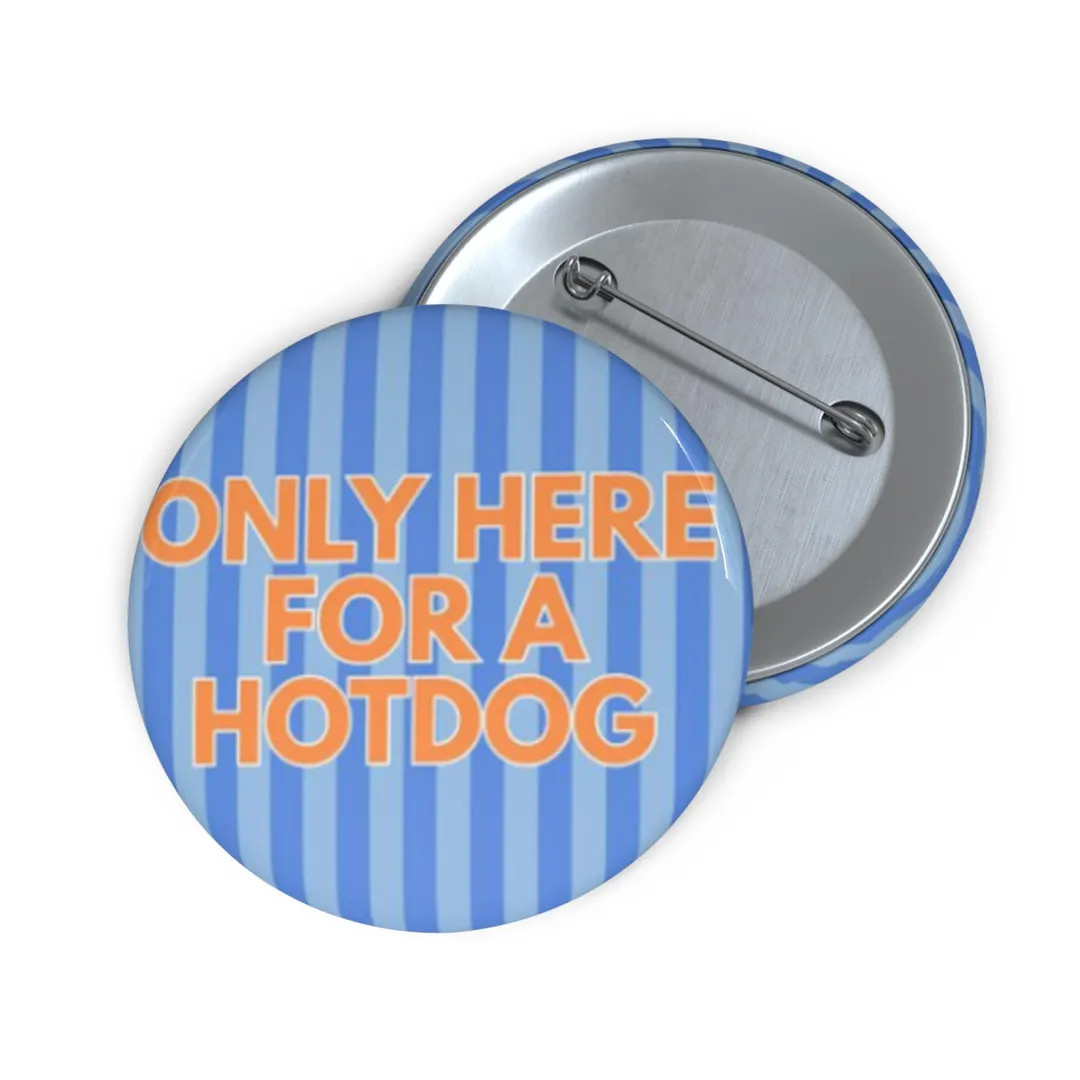 Hotdog Game Day Pin, Custom Pin Buttons, Sports Fan Gift, Unique Pin Badge, Cute Game Day Accesso... | Etsy (US)
