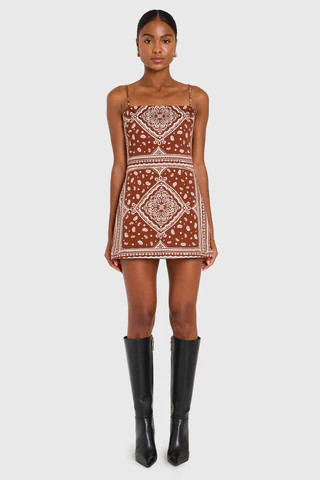 Amanda Uprichard Avani Skort Romper in Montana Print - Size XS | Amanda Uprichard