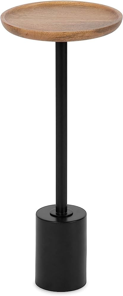 Kate and Laurel Xyler Mid-Century Round Wood and Metal Drink Table for Use as Plant Pedestal Stan... | Amazon (US)