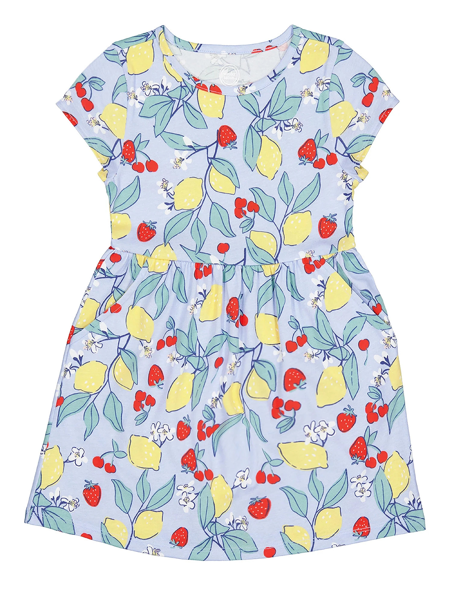 Wonder Nation Girls Short Sleeve Play Dress, Sizes 4-18 & Plus | Walmart (US)