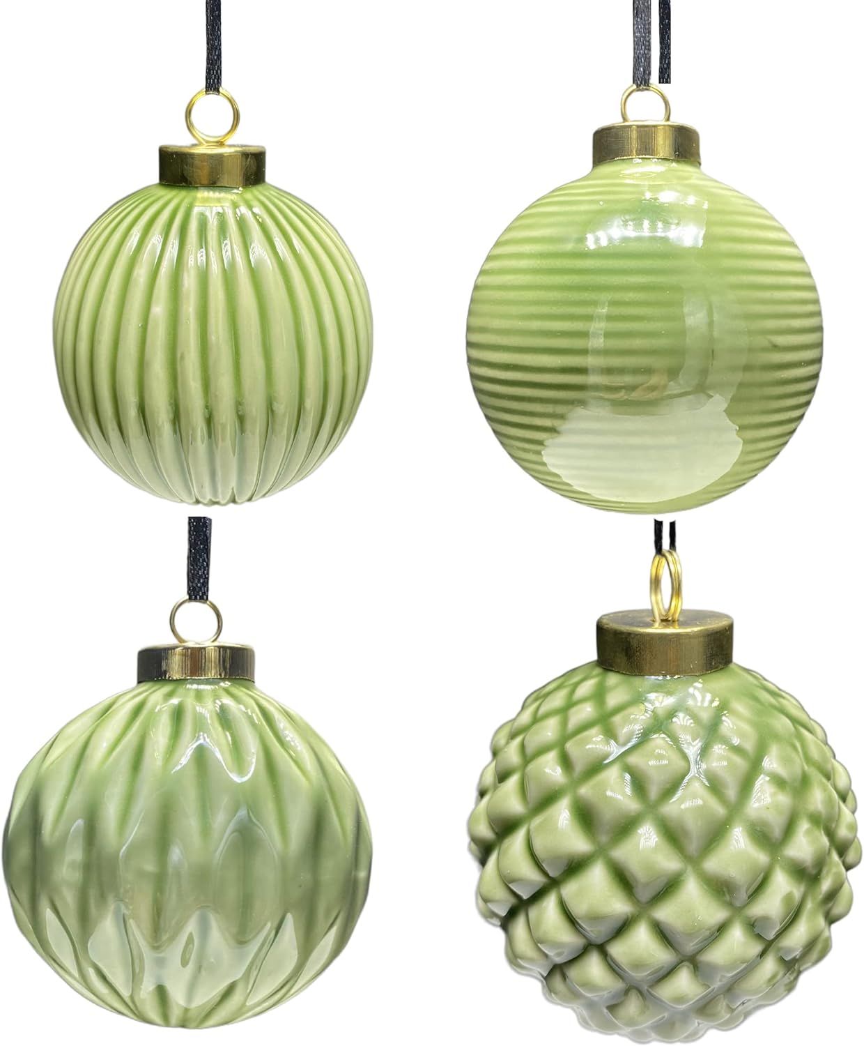 Christmas Ball Ornaments, Farmhouse Vintage Ceramic Ball Ornament, Outdoor Christmas Hanging Art ... | Amazon (US)