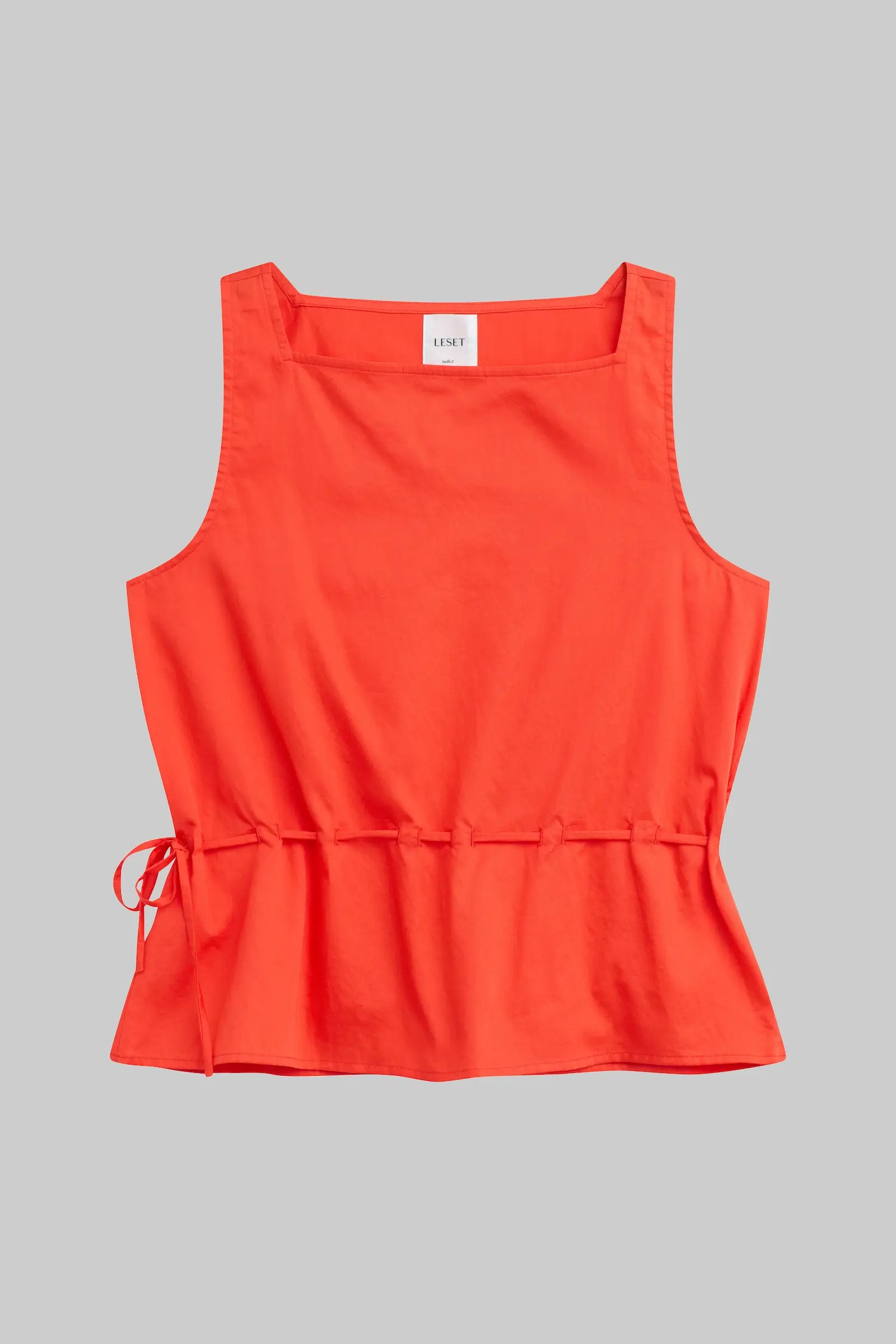Yoko Drawstring Tank in Feu in Cotton | LESET