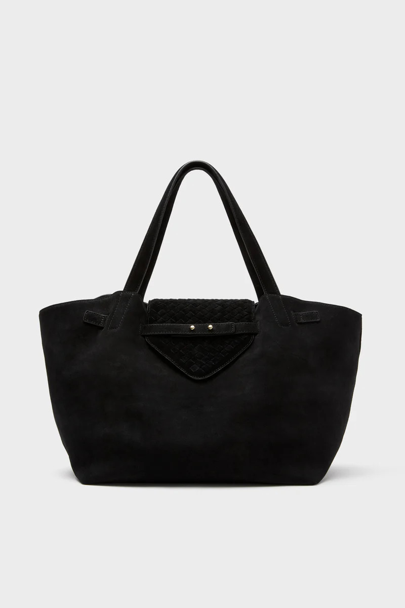 Black Suede Blaine Tote | Tuckernuck (US)