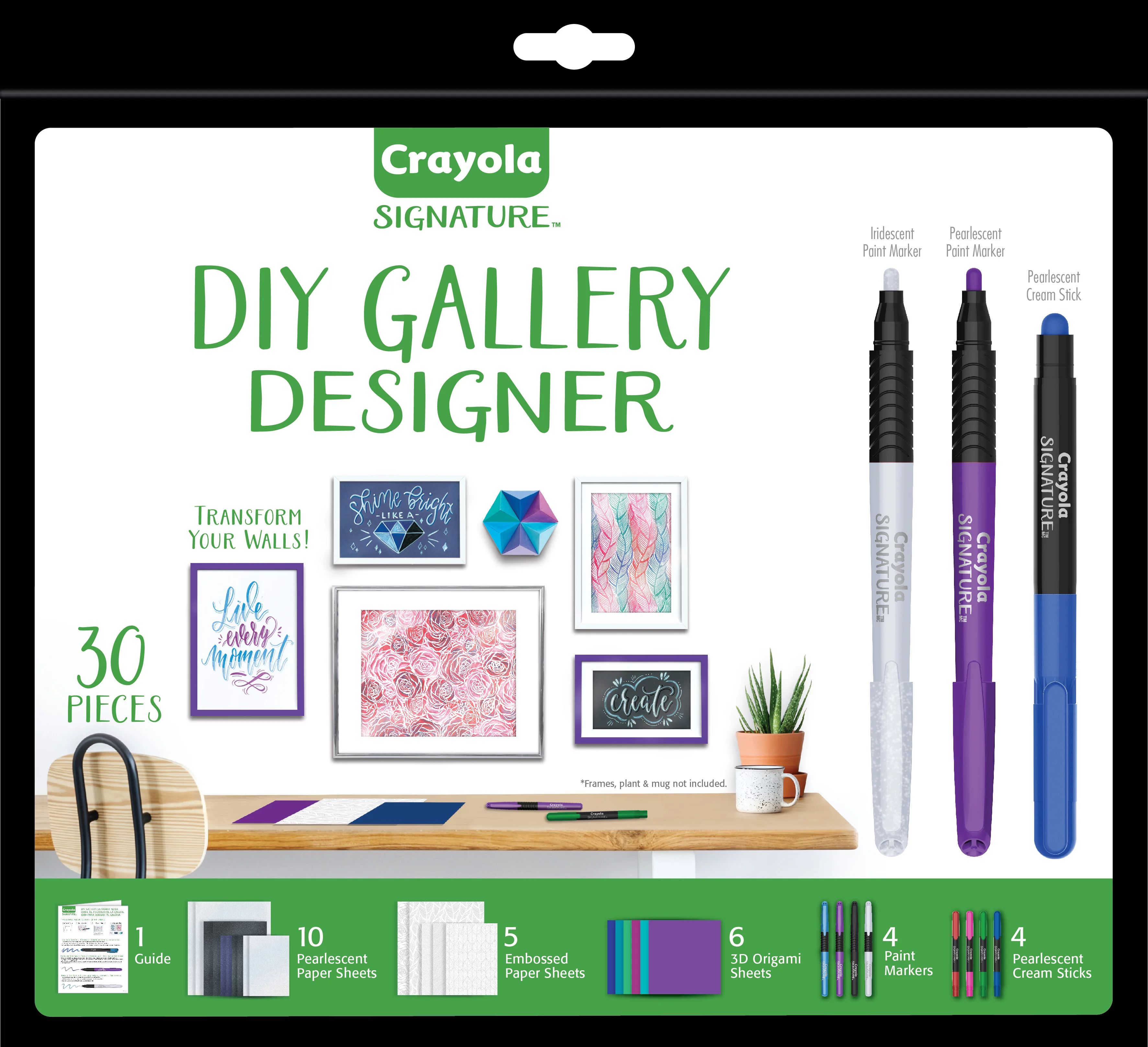 Crayola Signature DIY Gallery Designer Art Set, Holiday Gift for Teens & Adults, 30 Pcs - Walmart... | Walmart (US)