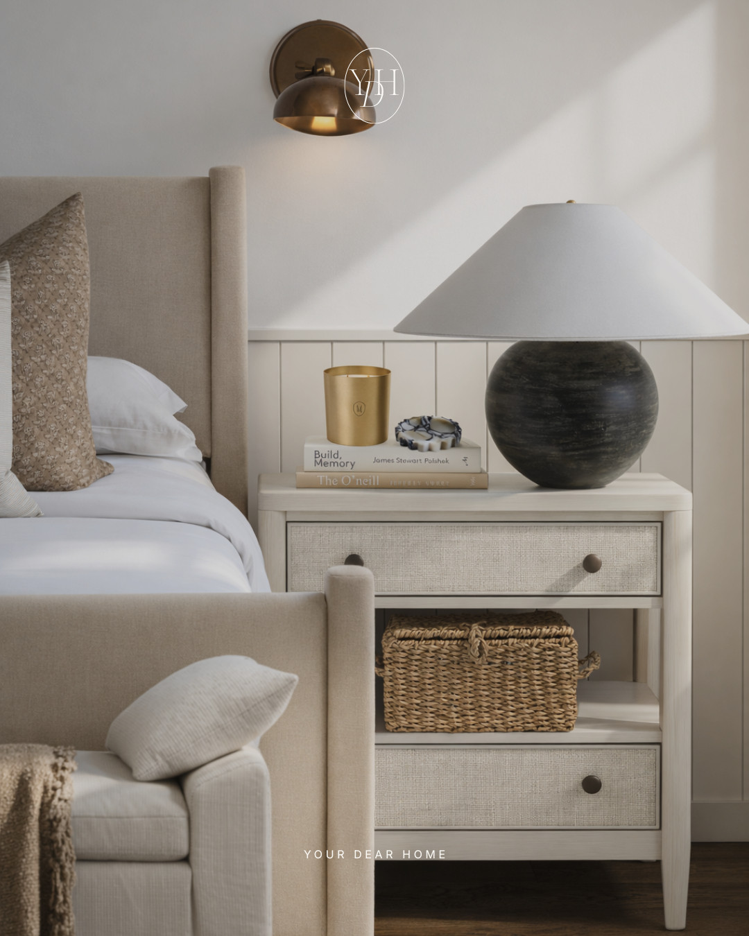 A nightstand should feel practical but still styled. I always love layering a lamp, a small candle, a few books and some texture through baskets or woven finishes so the setup feels warm instead of empty. 

 #LTKHome