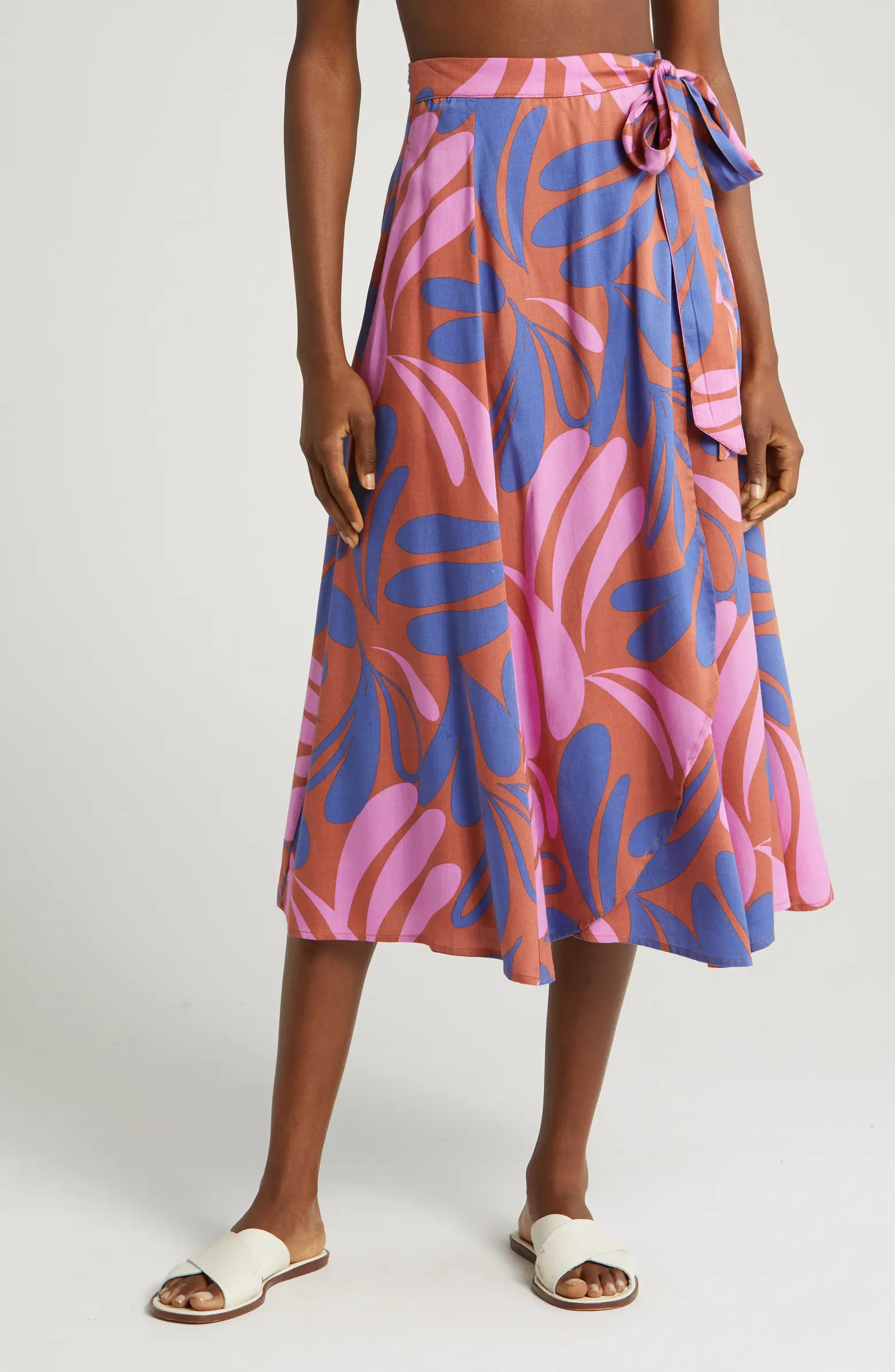 Marine Layer Valencia Floral Organic Cotton Wrap Skirt | Nordstrom | Nordstrom