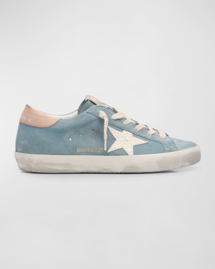 Golden Goose Superstar Mixed Leather Low-Top Sneakers | Neiman Marcus