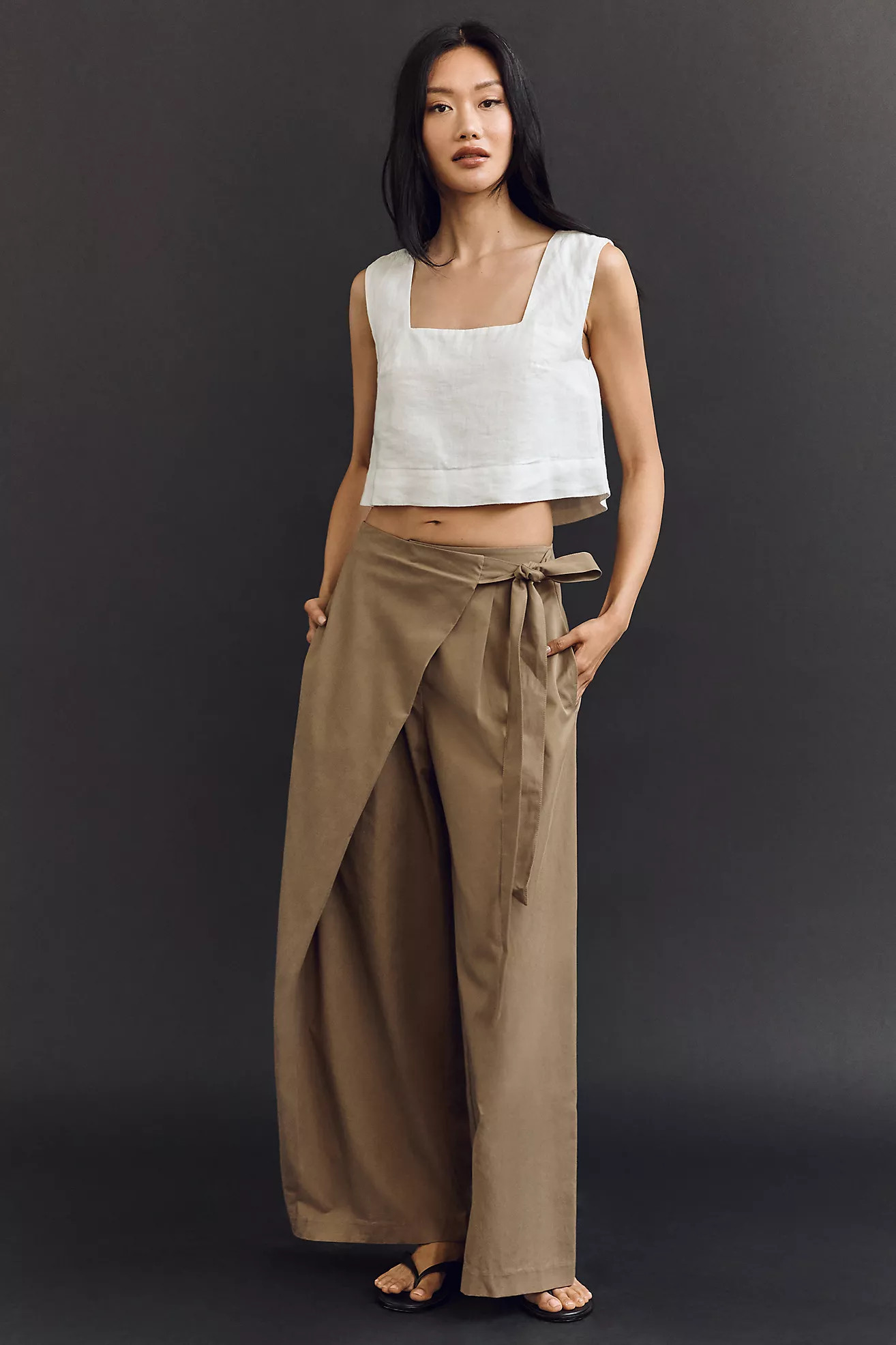 Whiteroom + Cactus Wrap Side-Tie Pants | Anthropologie (US)