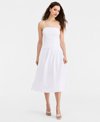 Women's Gathered-Bodice Fit & Flare Dress | Macy's