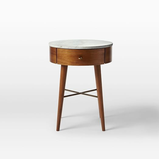 Penelope Nightstand - Acorn w/ Marble Top | West Elm (US)