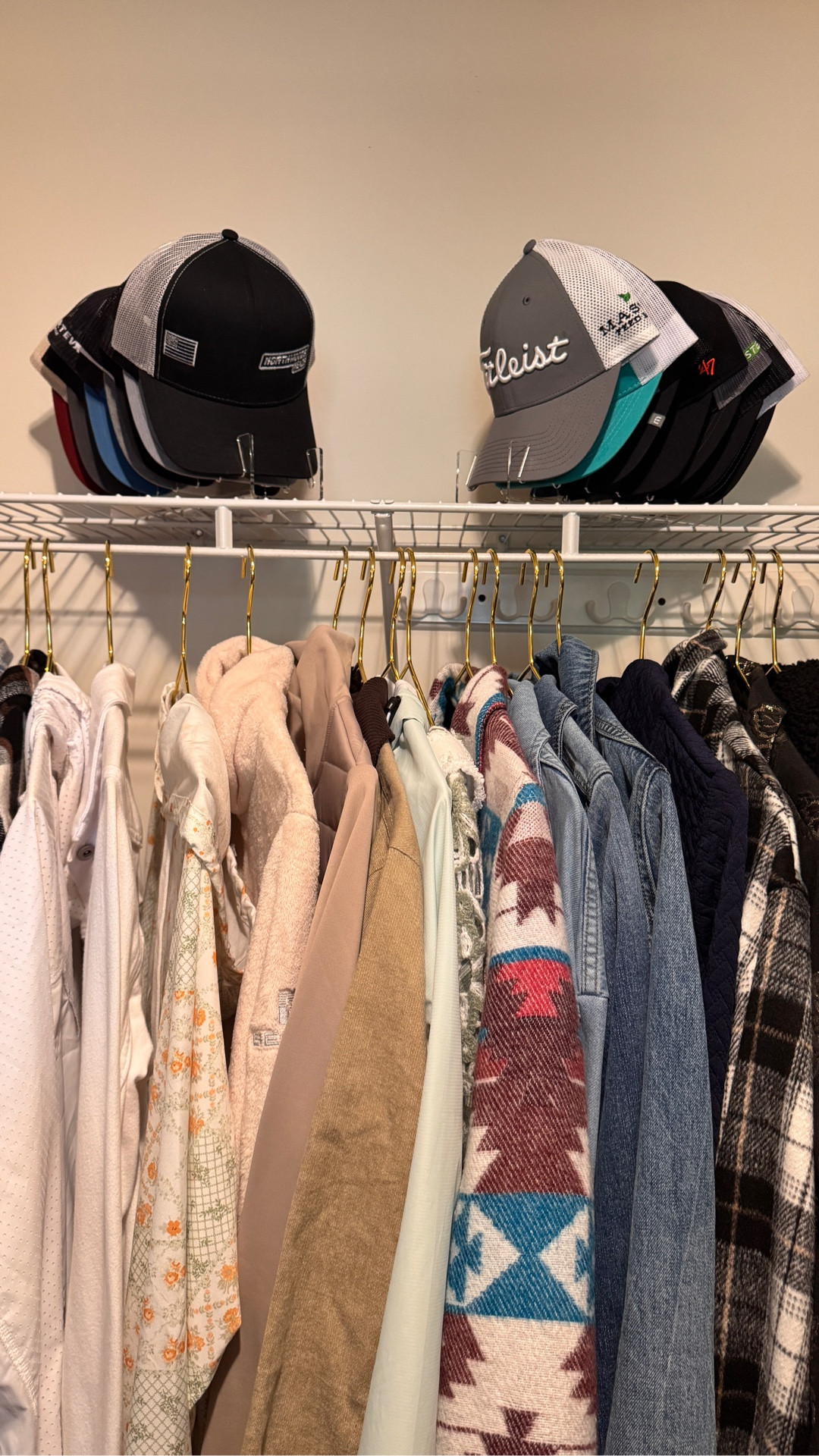 Hat Rack for baseball caps

Closet organization, bedroom organization, hat organization, hat holder, hat organizer, gold hangers, hat stand, acrylic hat stand, cap displayy

#LTKHome #LTKFindsUnder50 #LTKFamily