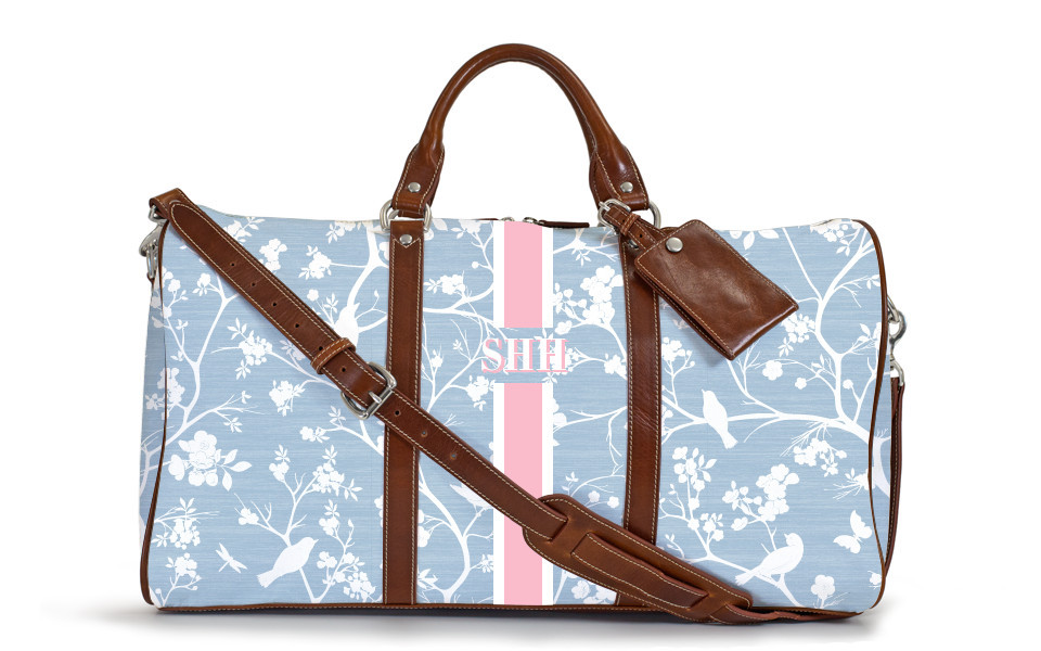 St. Anne Zippered Tote - Monogram Stripe | Barrington Gifts