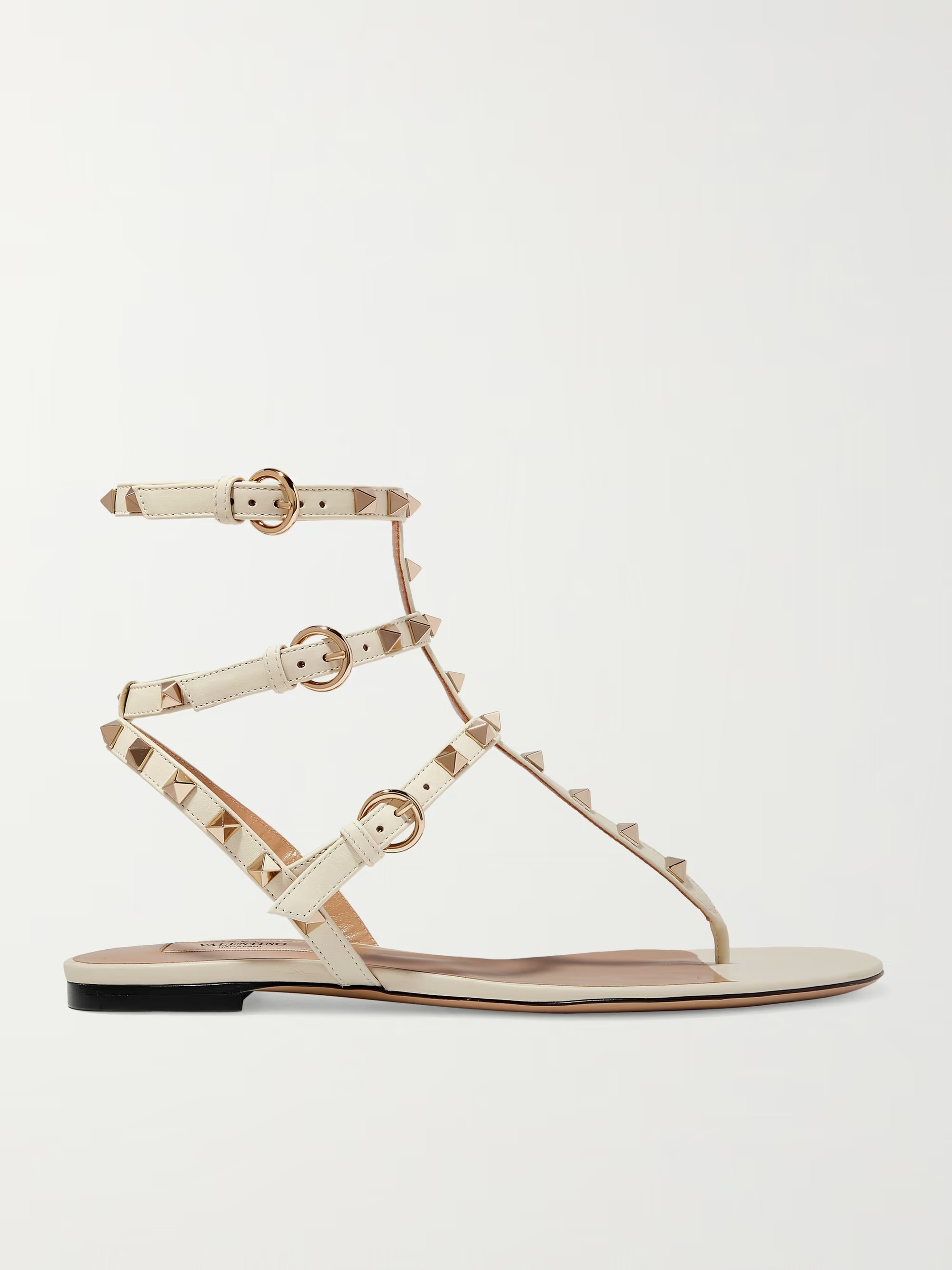 Valentino Garavani Rockstud leather sandals | NET-A-PORTER (UK & EU)