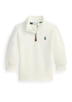 Ralph Lauren Childrenswear Baby Boys Estate-Rib Quarter-Zip Pullover, 18 Months | Belk