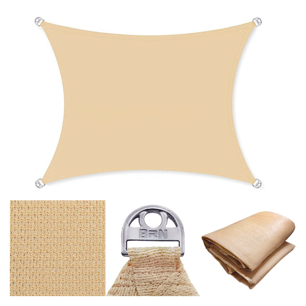 Tela Toldo Sombreamento 90% Cor Areia Cobertura Decorativa 3x2 Metros | Shopee (BR)