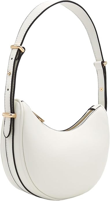 FashionPuzzle Small Crescent Smooth Faux Leather Underarm Shoulder Bag | Amazon (US)