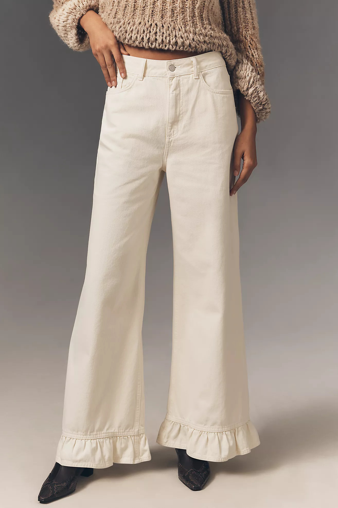 Pilcro Scandi Mid-Rise Wide Leg Jeans | Anthropologie (US)