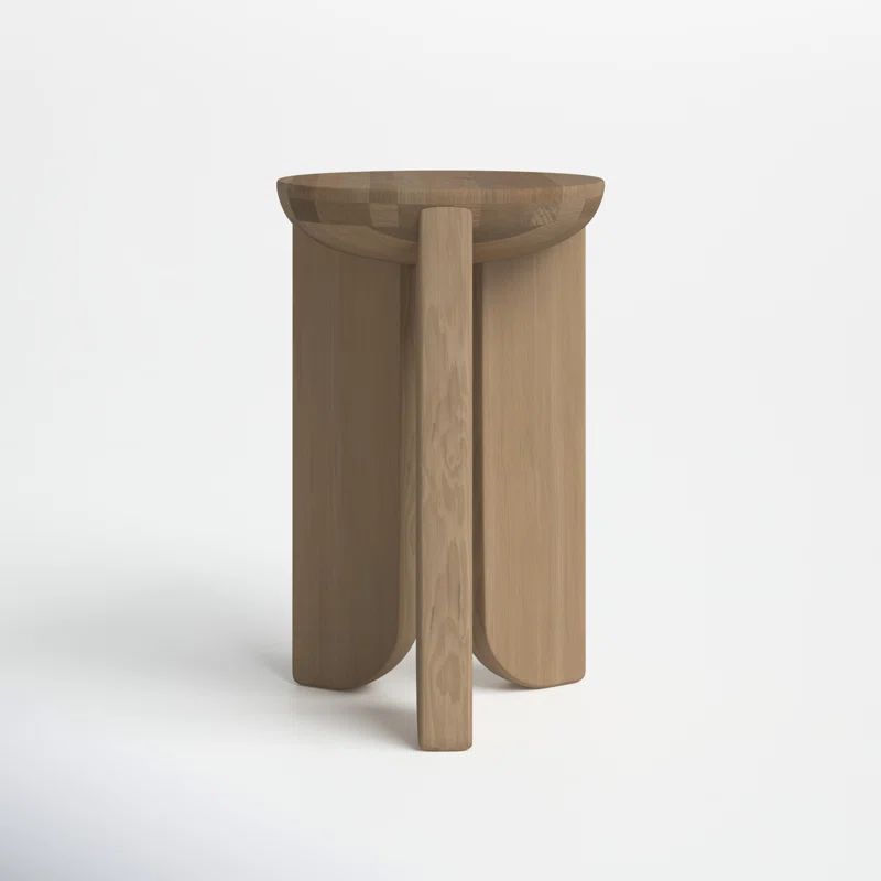 Satine Solid Wood 3 Legs End Table | Wayfair North America