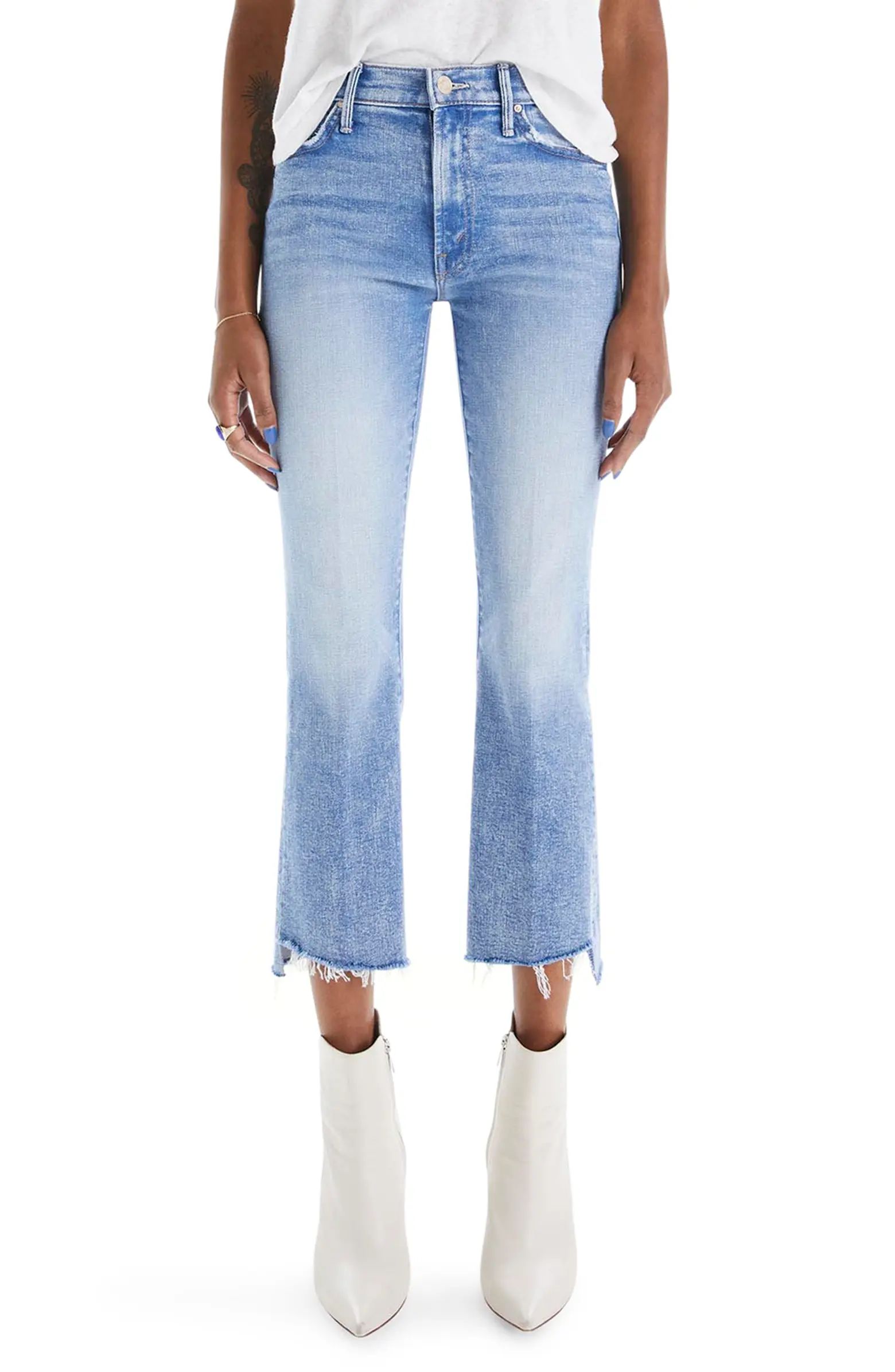 The Insider Frayed Step Hem Crop Bootcut Jeans | Nordstrom