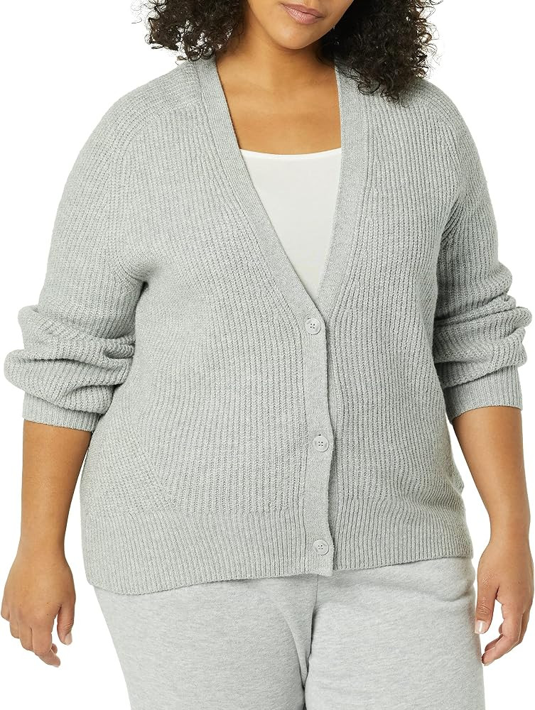 Amazon Essentials Women's Soft Touch Ribbed Blouson Cardigan | Amazon (US)