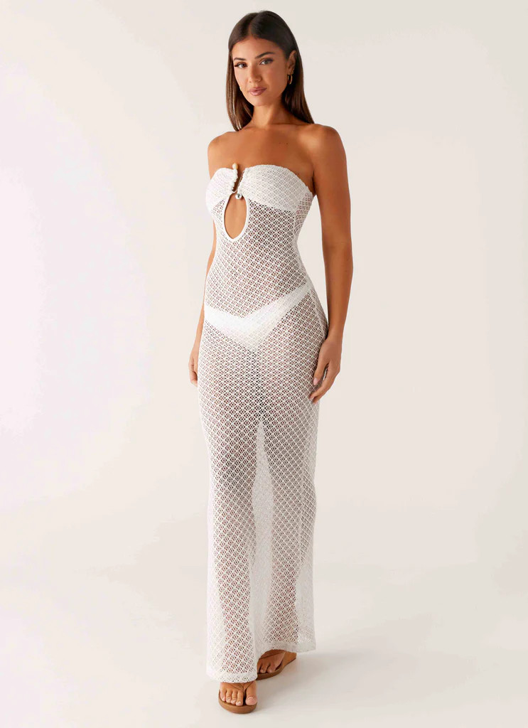 Showcase Crochet Maxi Dress - Ivory | Peppermayo (Global)