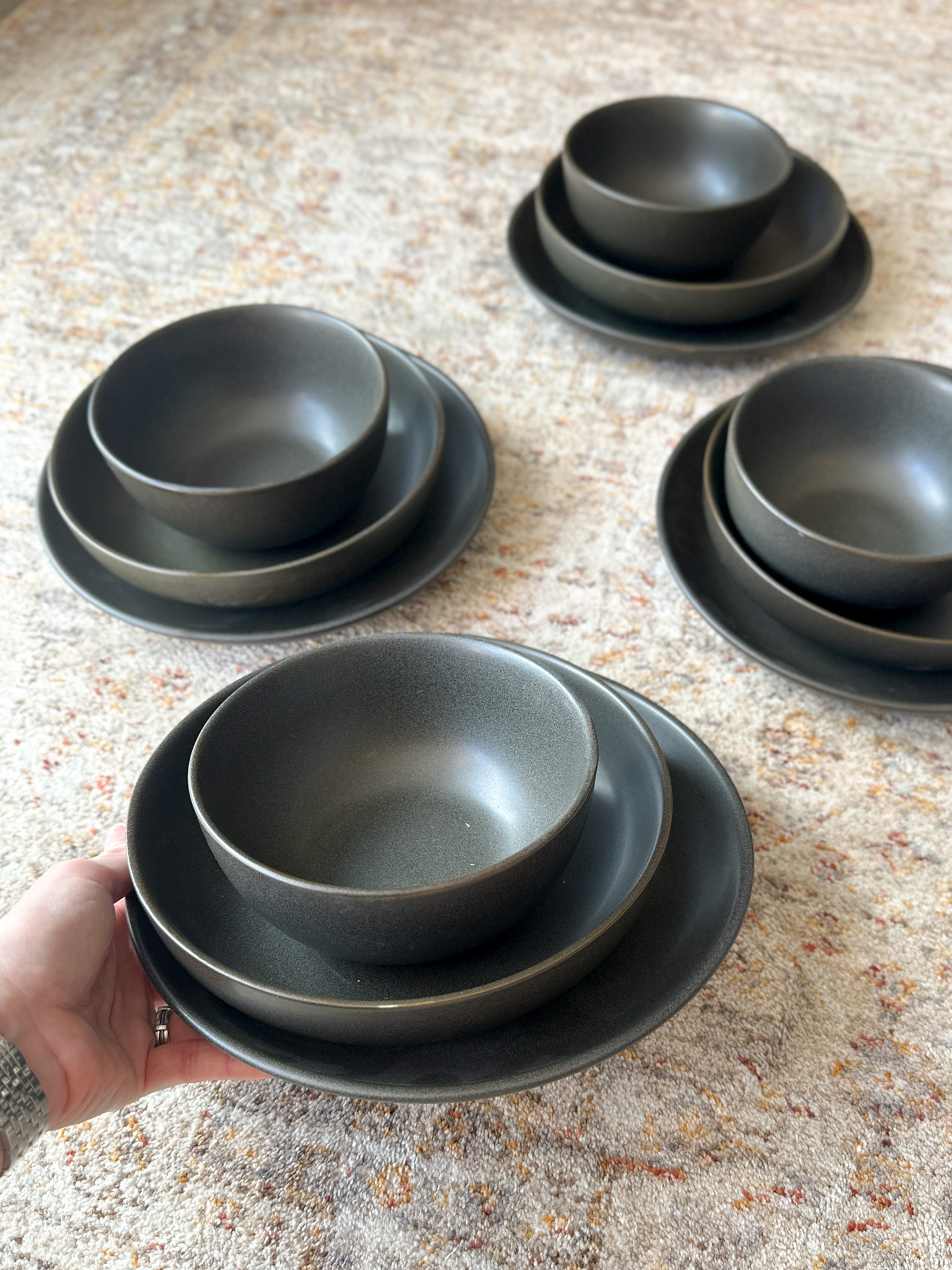 Upgrade your dining setup with a bold, modern edge 🍽️✨ with this matte black stoneware plates and bowls set! Designed with a sleek finish and durable build, it brings that clean, minimalist look while staying perfect for everyday meals 💖🏡. Complete with matching plates and bowls, it makes your table look effortlessly put together for both casual dining and hosting 👀✨. Trust me, this is the kind of set that instantly elevates every meal 💕

#dinnerware #platesandbowls #kitchenessentials #homeessentials #dininginspo #modernhome #tabledecor #homedecor #kitchenmusthaves #homeupgrade #diningstyle #cozyhome #homeliving #dailyessentials #interiorinspo #homeinspo #lifestyleupgrade #ltkhome #ltkfinds #homecomfort #modernliving #tableware #dininggoals #stylishhome 

 