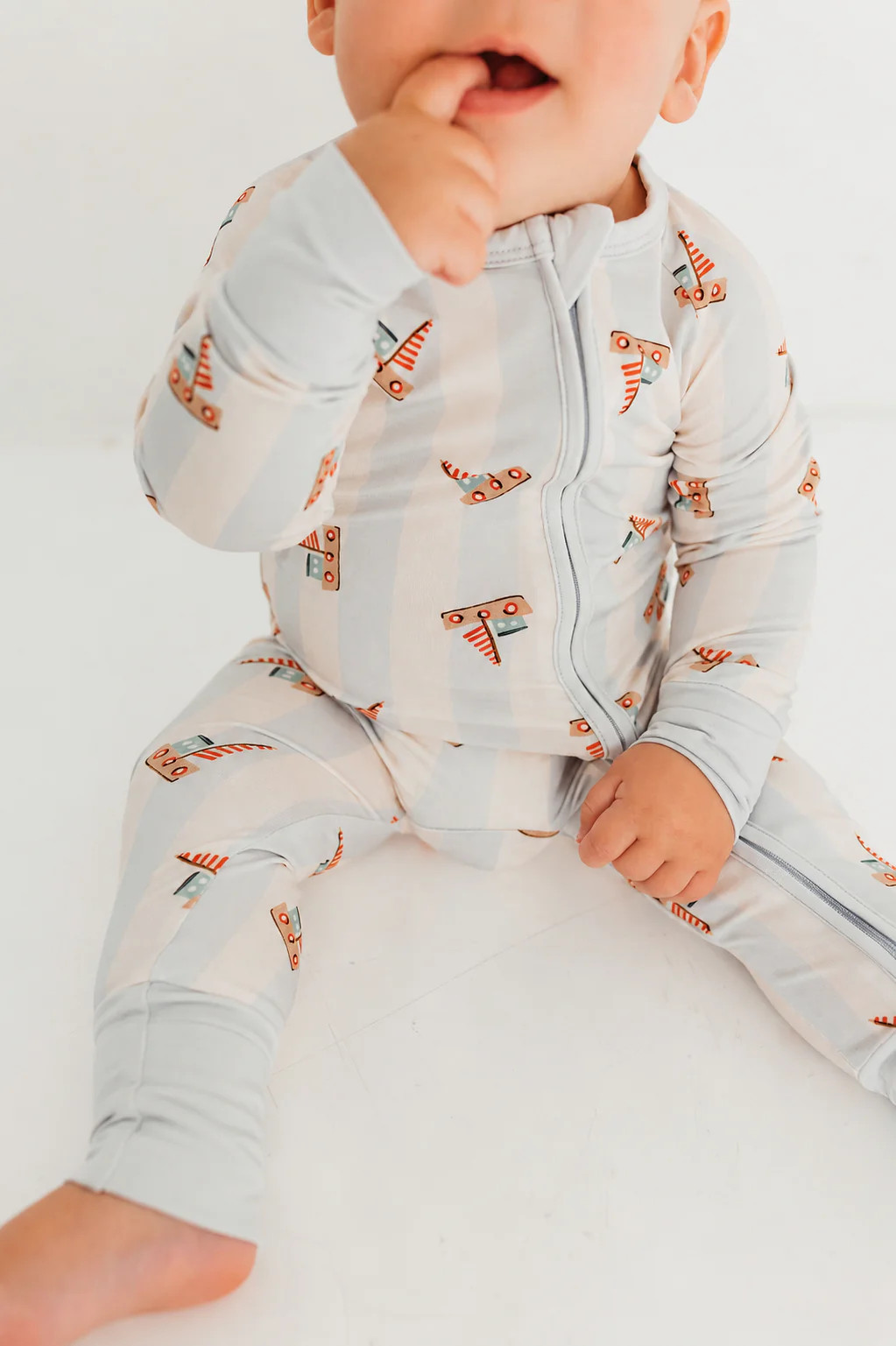 Little Sailboat Zipper Romper | Baby Bamboo Pajamas | In My Jammers | In My Jammers