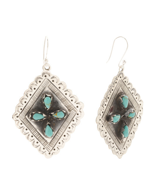 Made In Mexico Sterling Silver Turquoise Earrings | TJ Maxx
