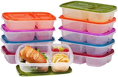 EasyLunchboxes - Bento Lunch Boxes - Reusable 3-Compartment Food Containers for School, Work, and... | Amazon (US)
