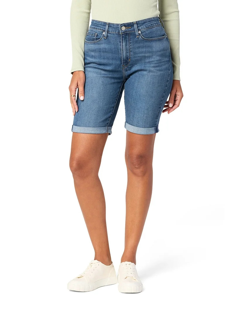 Levi Strauss Signature Women's and Women's Plus Bermuda Shorts, Sizes 2-28 - Walmart.com | Walmart (US)