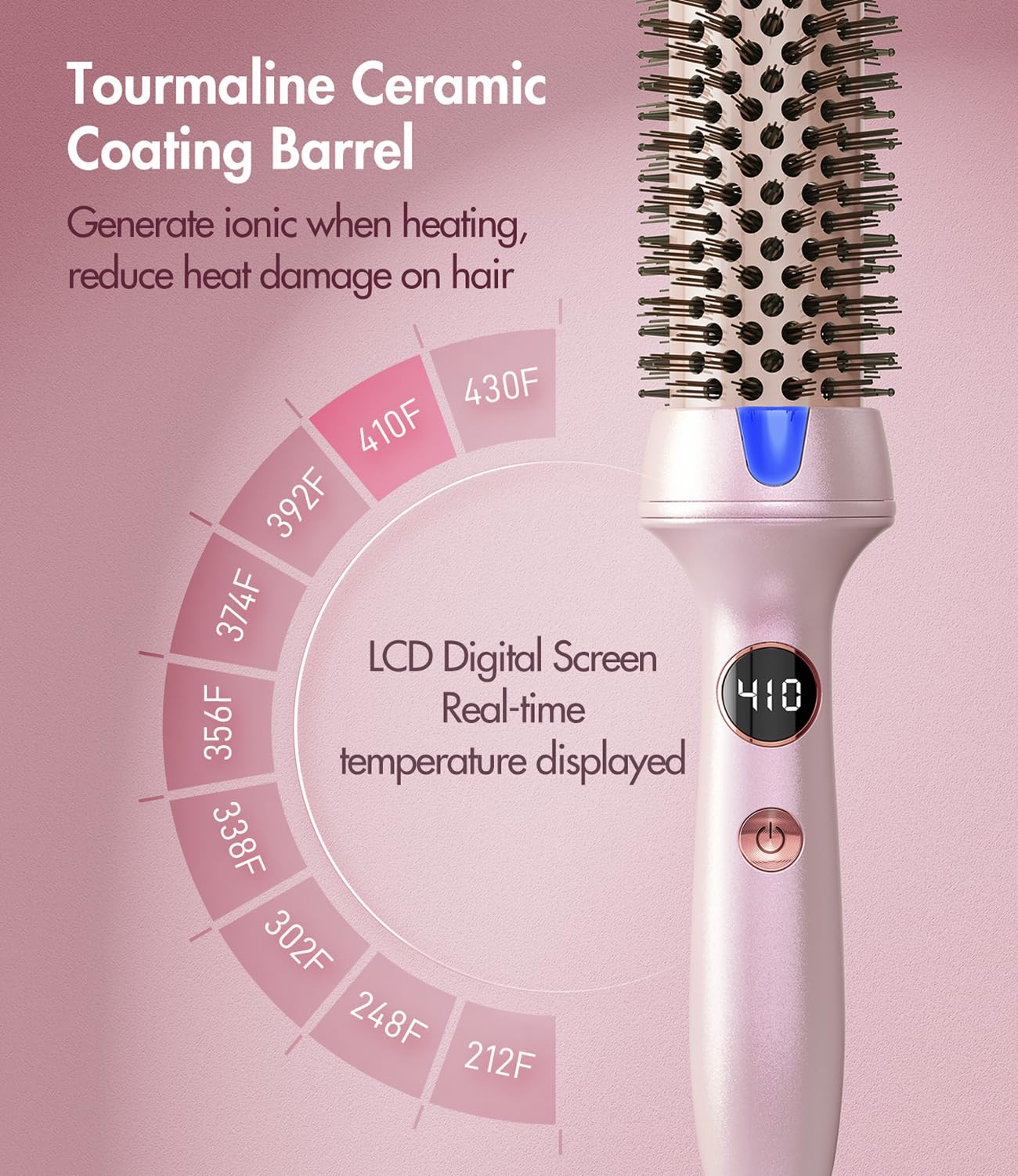 Thermal Hair Brush for Blowout Look, 1.5 Inch Heated Round Brush for Natural Curl,Ionic Curling I... | Amazon (US)