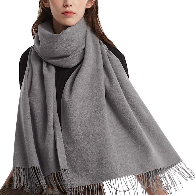 Womens Winter Scarf Cashmere Feel Pashmina Shawl Wraps Soft Warm Blanket Scarves for Women | Amazon (US)