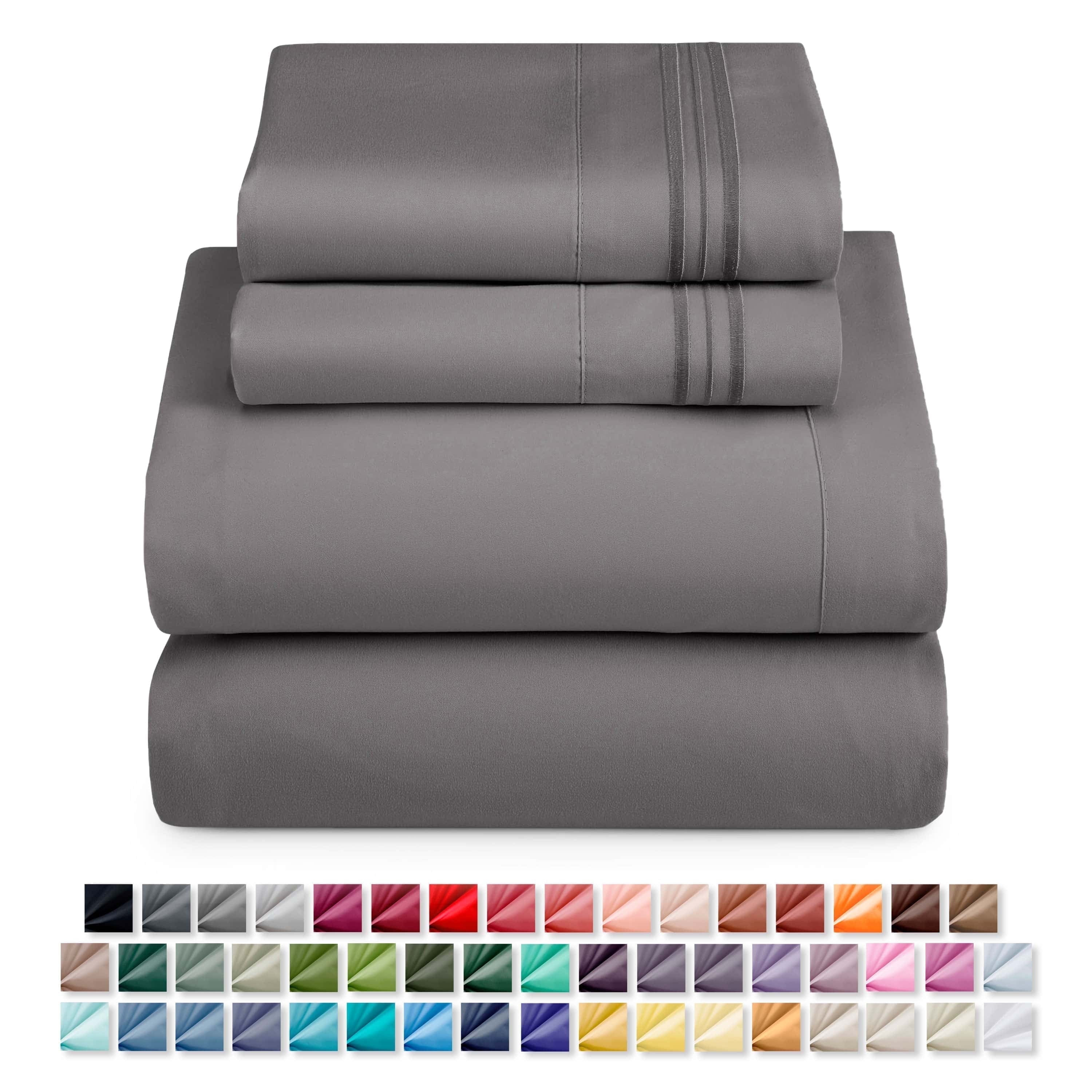 Nestl Queen Sheets Set, 1800 Series 4 Piece Sheets , Luxury Soft Microfiber Queen Size Bed Sheets... | Walmart (US)