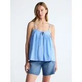 Free Assembly Women's Cotton Pintuck Sleeveless Top, Sizes XS-XXL | Walmart (US)