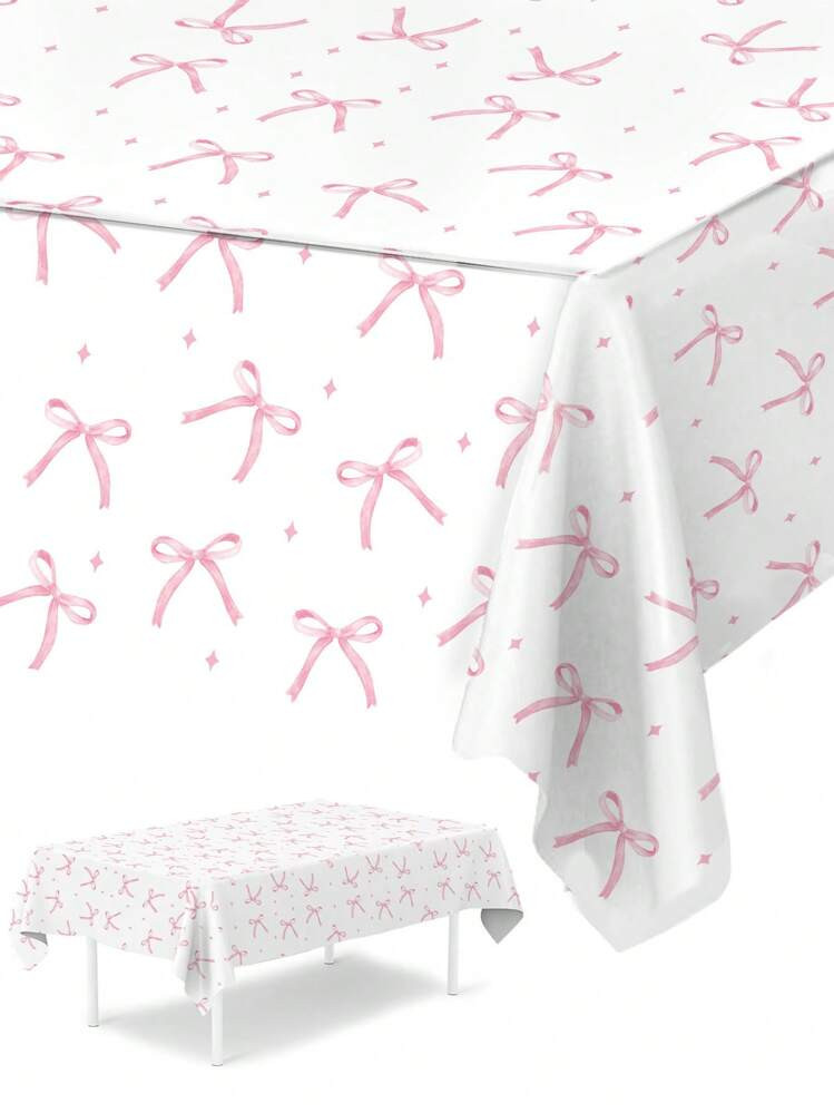 Bow dipsosable tablecloth | SHEIN