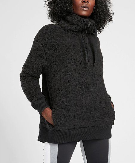 Black Talus Sherpa Half-Zip Pullover - Women | Zulily