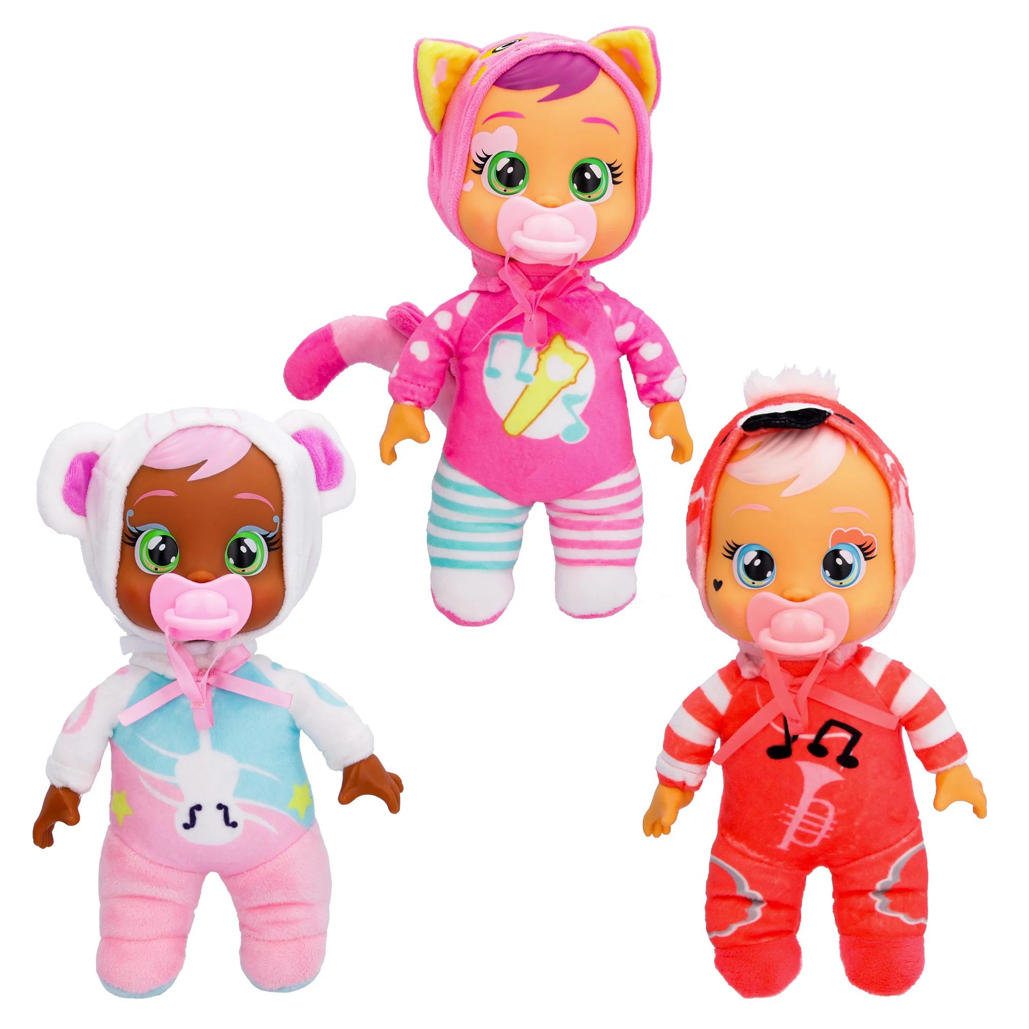 Cry Babies Tiny Cuddles Music Edition 3pk Dolls.  Ages 18+ Months - Walmart.com | Walmart (US)