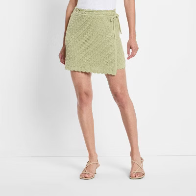 Women's High-Rise Sweater Wrap Mini Skirt - Future Collective | Target