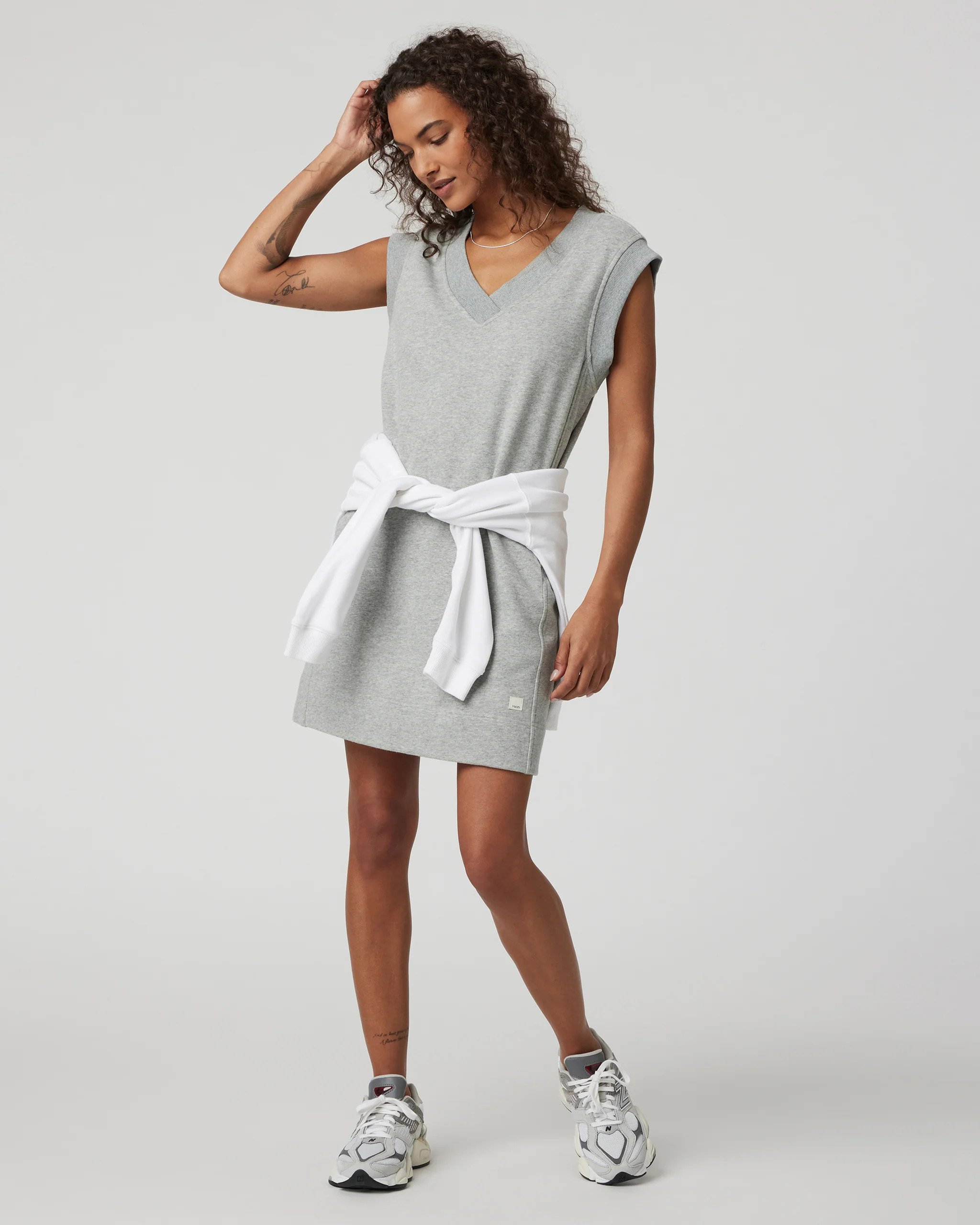 Sedona Vest Dress | Women's Light Heather Grey Dress | Vuori | Vuori Clothing (US & Canada)