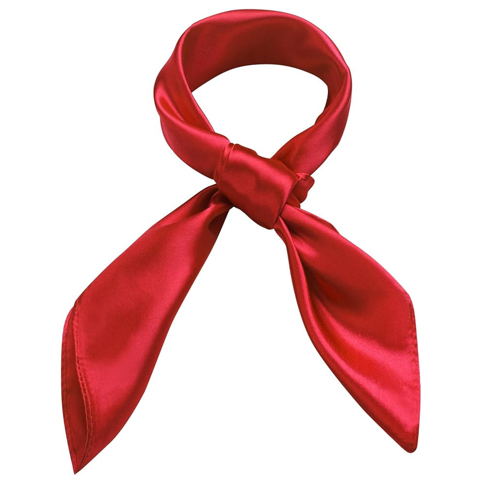 Women Silk Feeling Scarf 23.6'' Solid Color Square Satin Scarf Neck Head Bandana for Halloween Co... | Amazon (US)