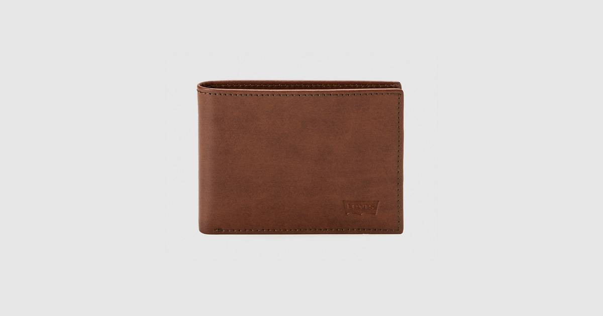 Levi's® Logo Bifold Id Wallet - Brown | Levi's® US | Levi's US