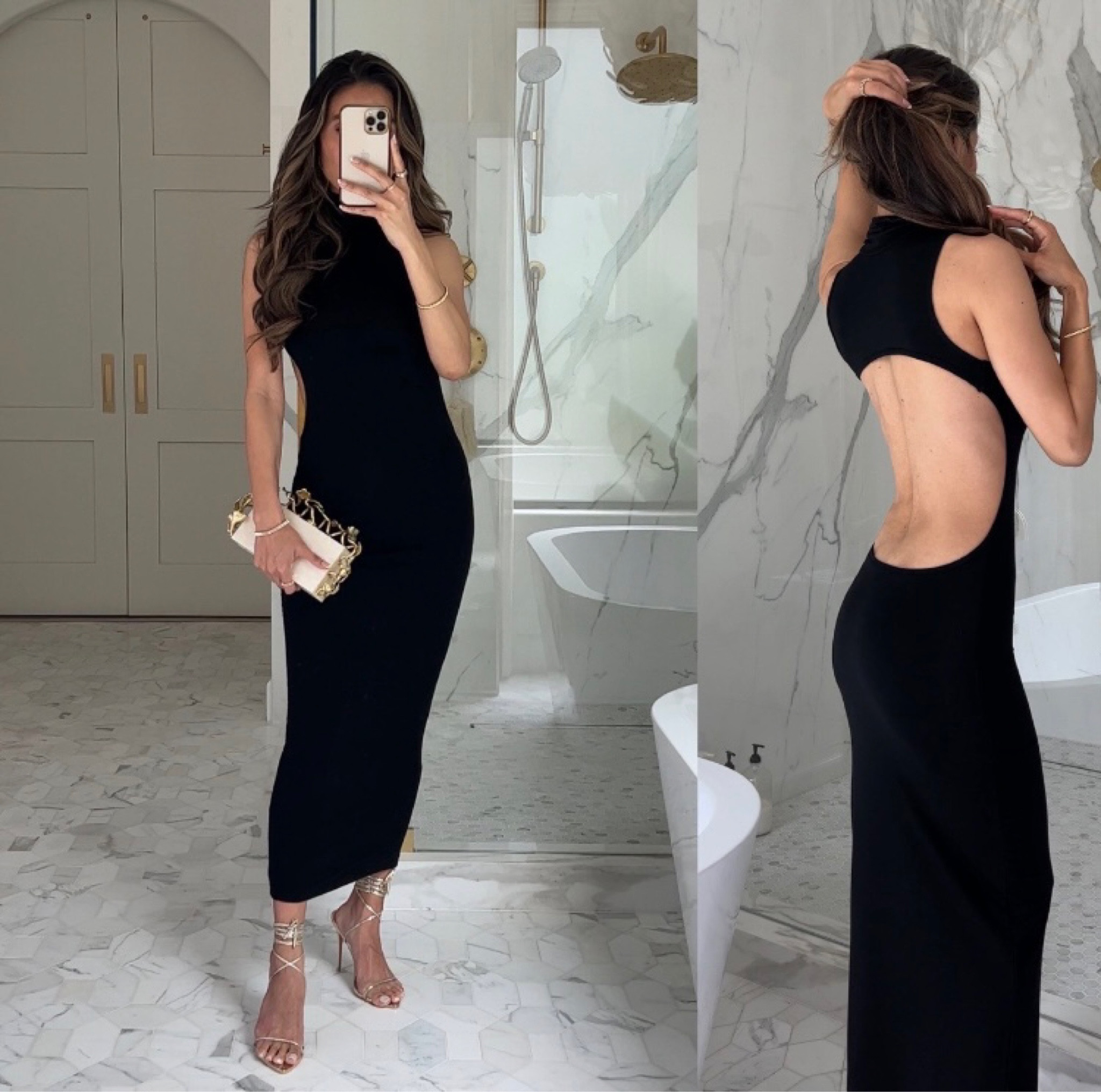  Halfword One Shoulder Dress for Women Ribbed Bodycon Ruched  Sleeveless High Split Cocktail Party Maxi Dress Black S : Clothing, Shoes &  Jewelry