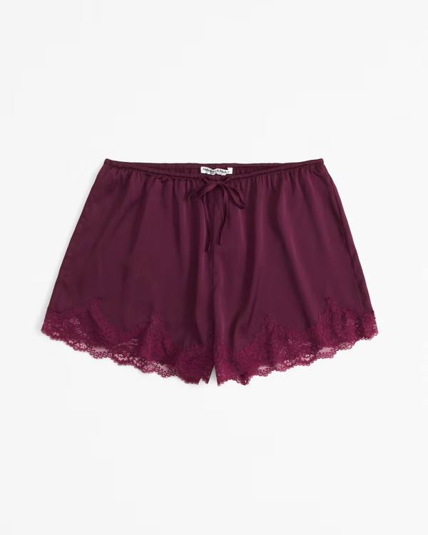 Women's Lace and Satin Sleep Short | Women's Sleepwear & Loungewear | Abercrombie.com | Abercrombie & Fitch (US)