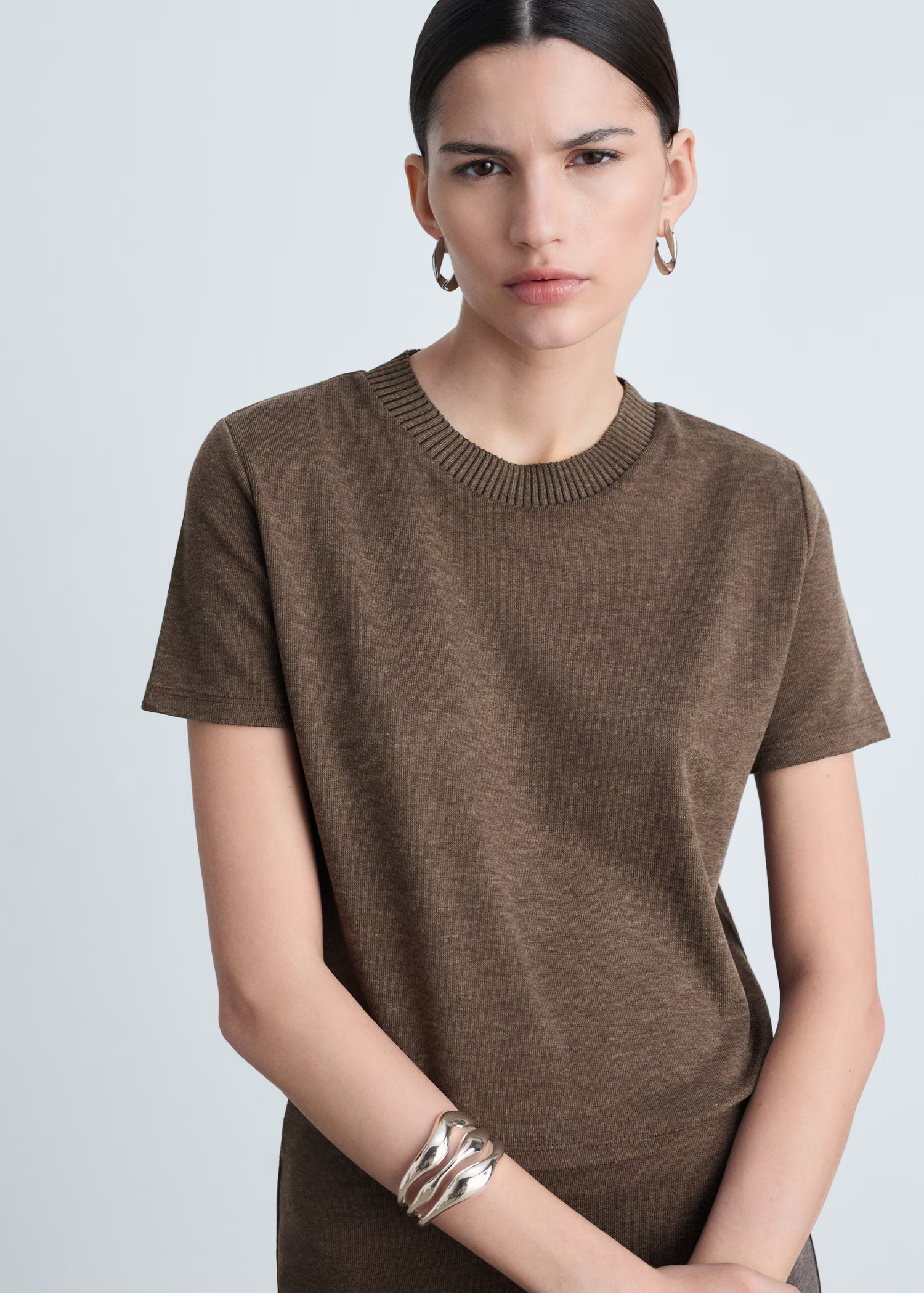Short-sleeve knitted t-shirt - Women | MANGO USA | Mango (US/MX/AU)