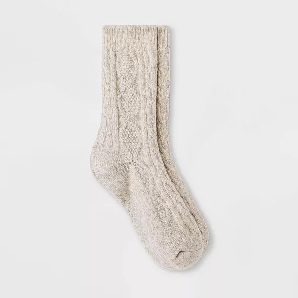 Women's Cozy Sweater Cable Crew Socks - Universal Thread™ 4-10 | Target
