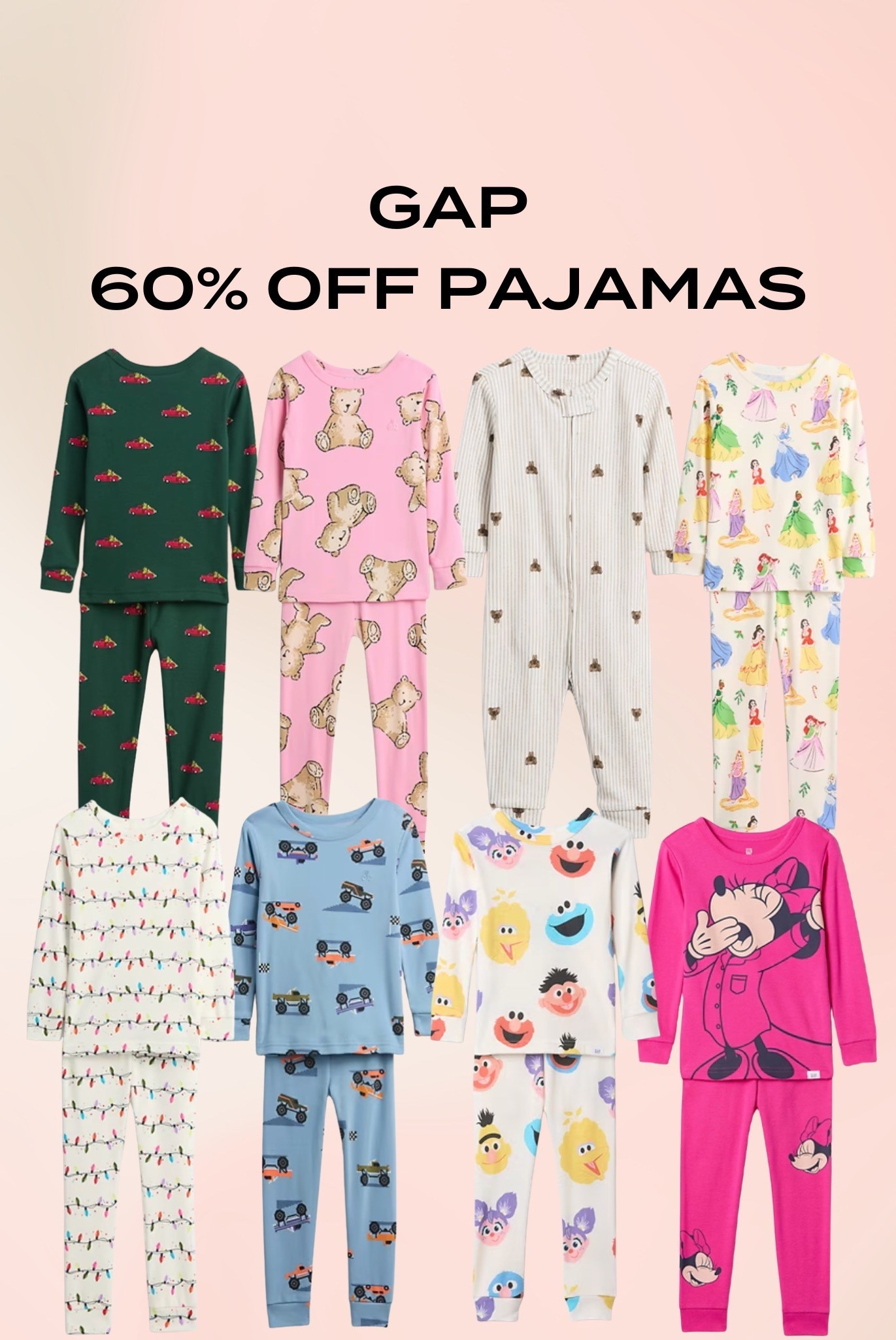 60% off PJs at Gap! 🚨 

#LTKCyberWeek #LTKSaleAlert #LTKKids