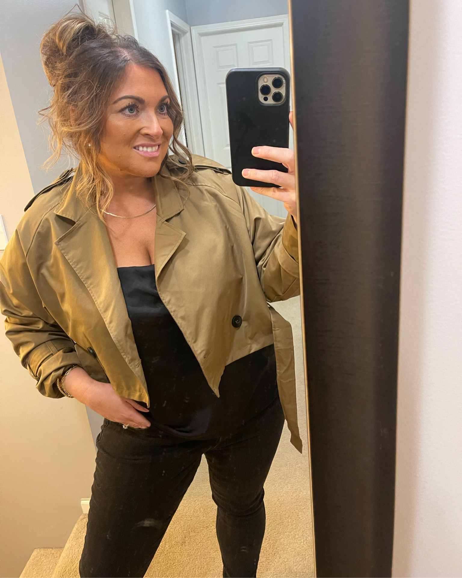 Cropped trench coat 
Amazon finds 
Fall fashion
Fall outfit  
Fall jackets 
Gold jewelry 
Black skinny jeans 
Travel outfit 

#LTKFallSale #LTKStyleTip #LTKFindsUnder50