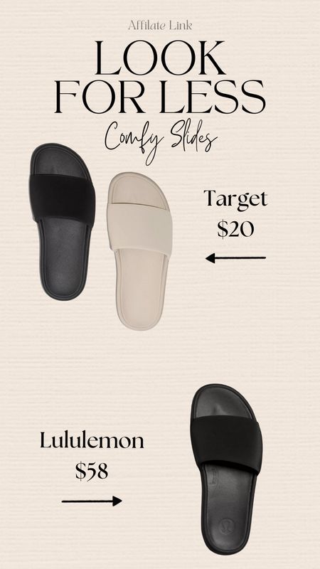 Comfy slides from Target and Lululemon.  I bought the taupe ones from Target and the my run TTS!

Slides, yoga shoes, slides with socks, comfy shoes, tan sandals, target shoes, target finds, cute shoes at target, spring break shoes, pool slides, pilates shoes.



#LTKfindsunder50 #LTKfitness #LTKshoecrush